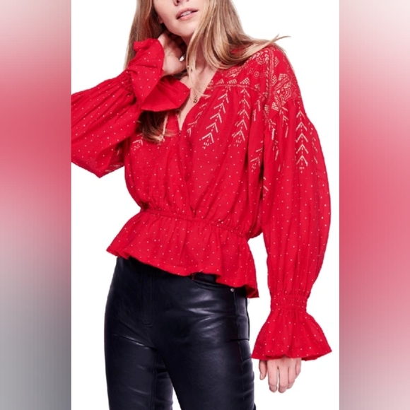 Free People Red Counting Stars Size S - Picture 2 of 12